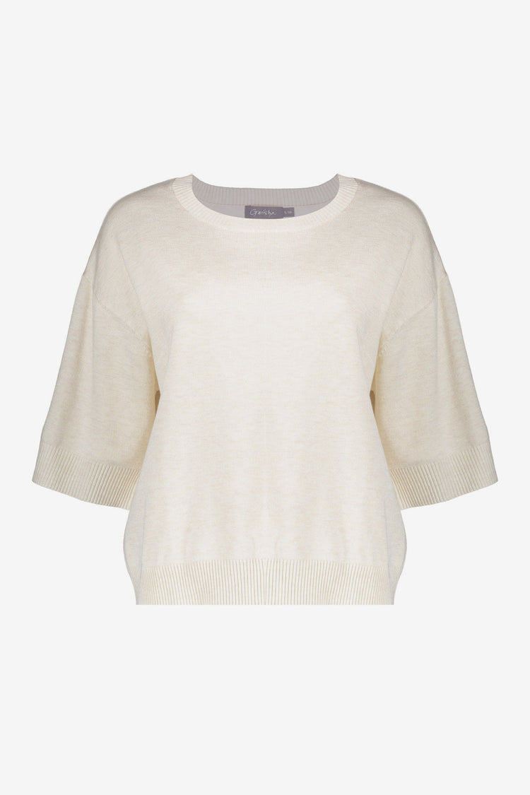 Geisha losvallende beige trui