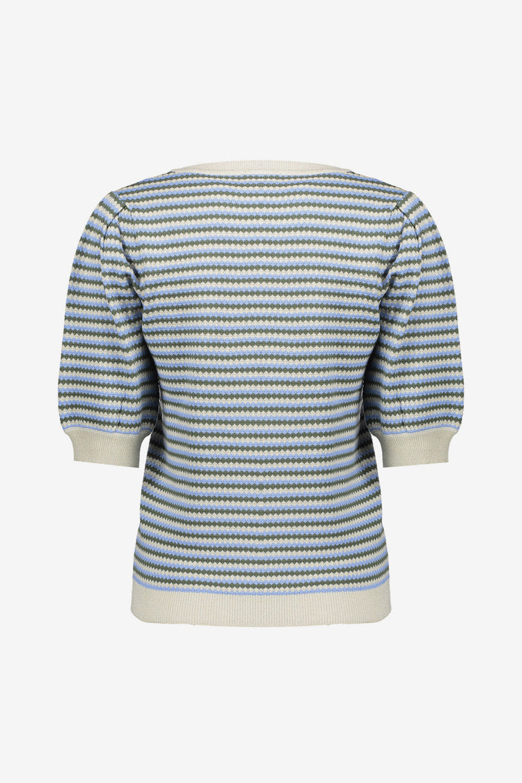 Geisha gebreide top met strepen en lurex