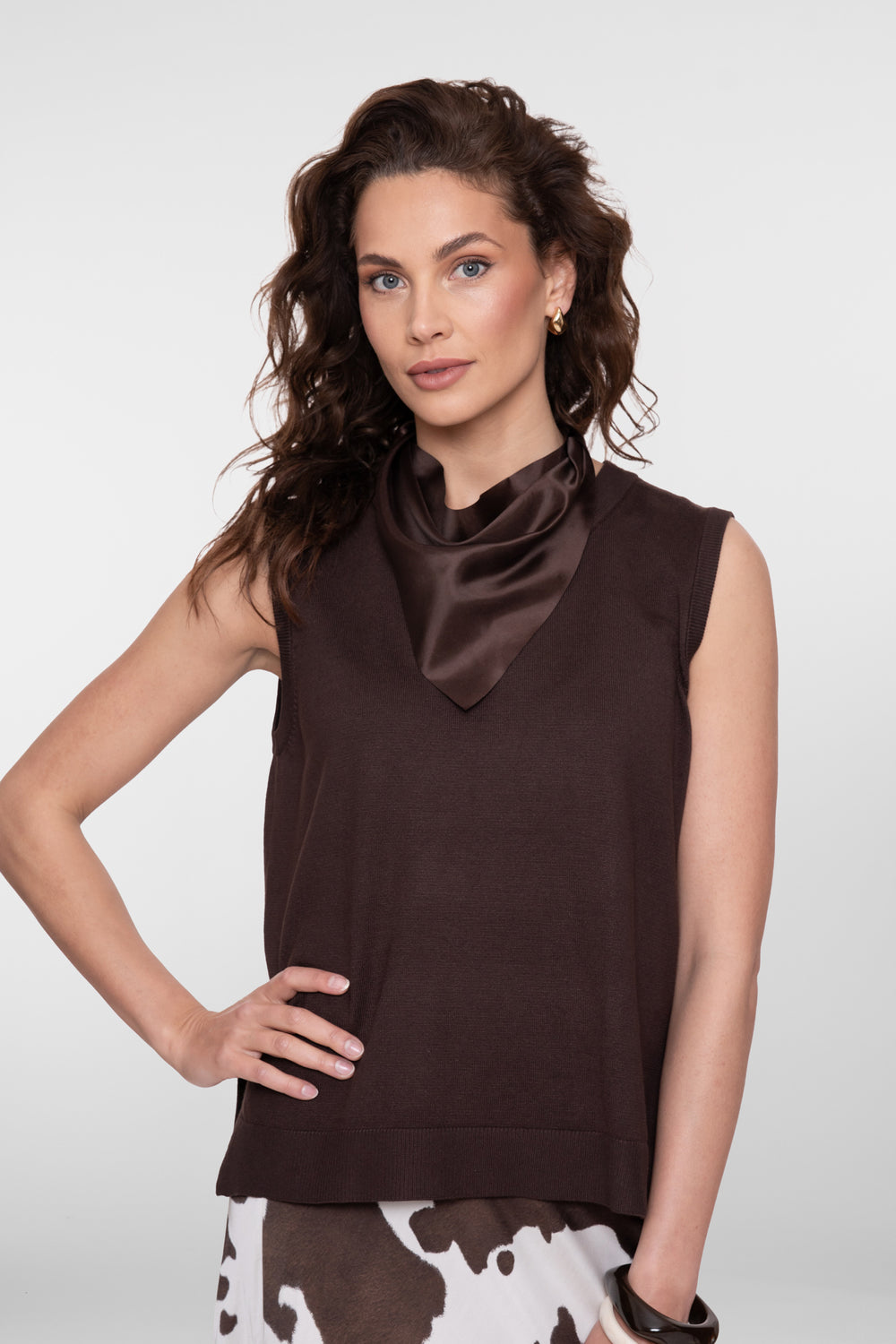 Geisha basic top bruin