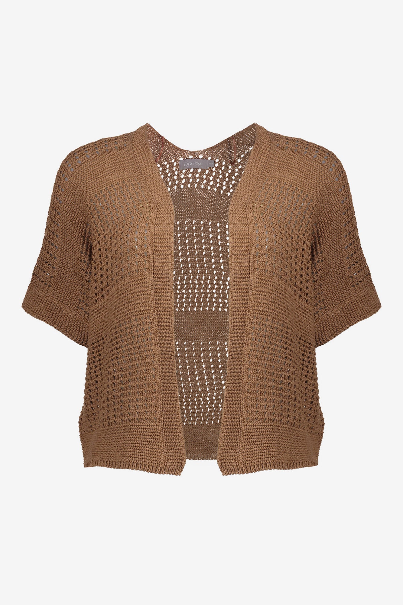 Geisha vest met openvalling en korte mouwen