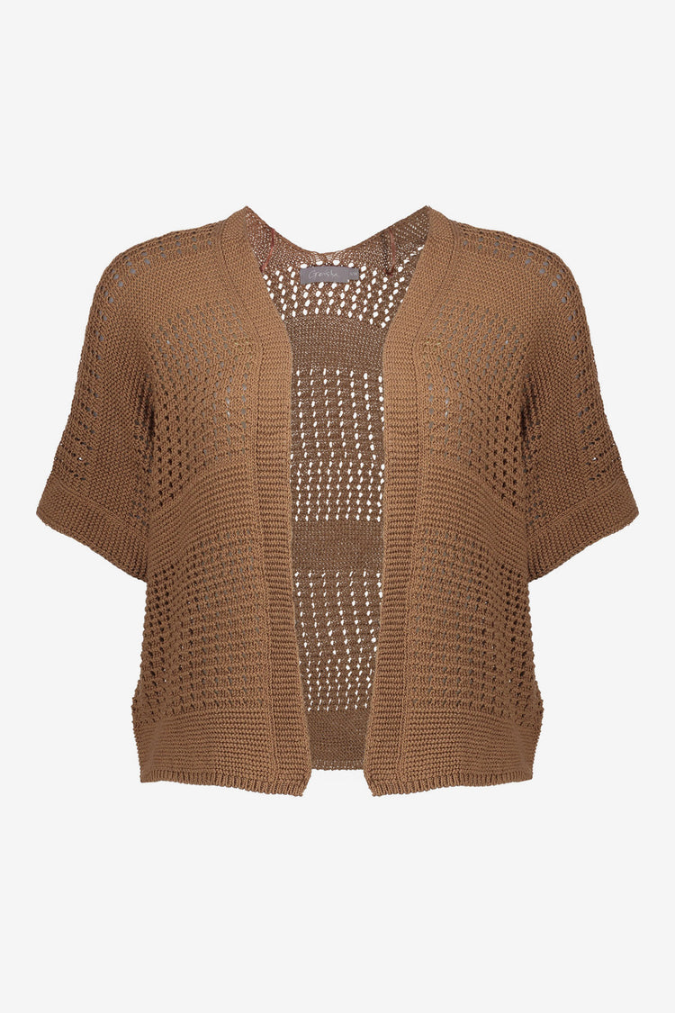 Geisha vest met openvalling en korte mouwen