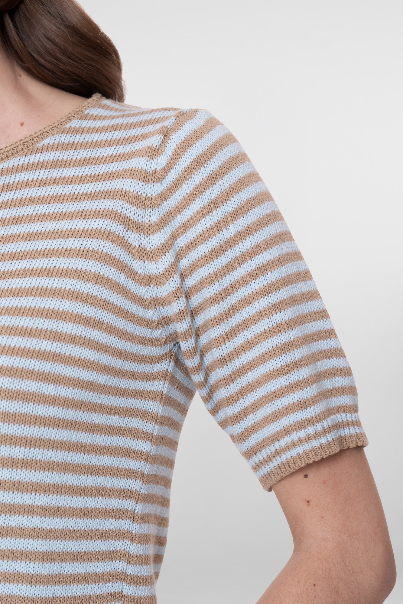 Geisha fijngebreide gestreepte pullover