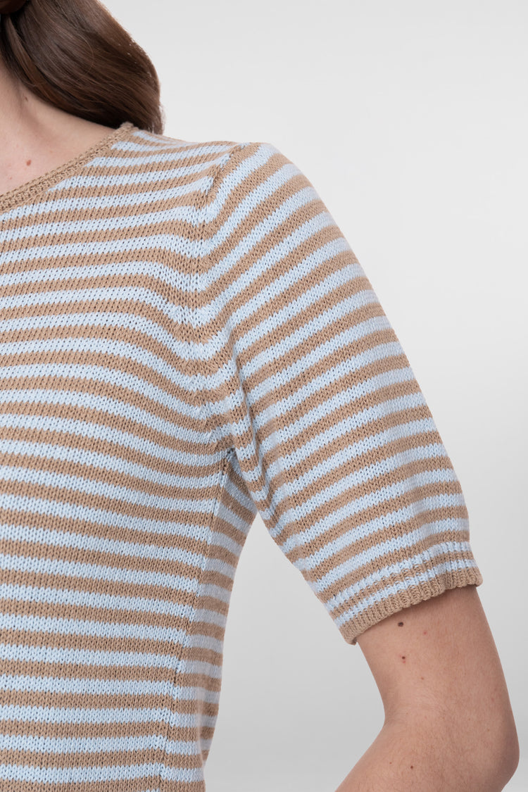 Geisha fijngebreide gestreepte pullover