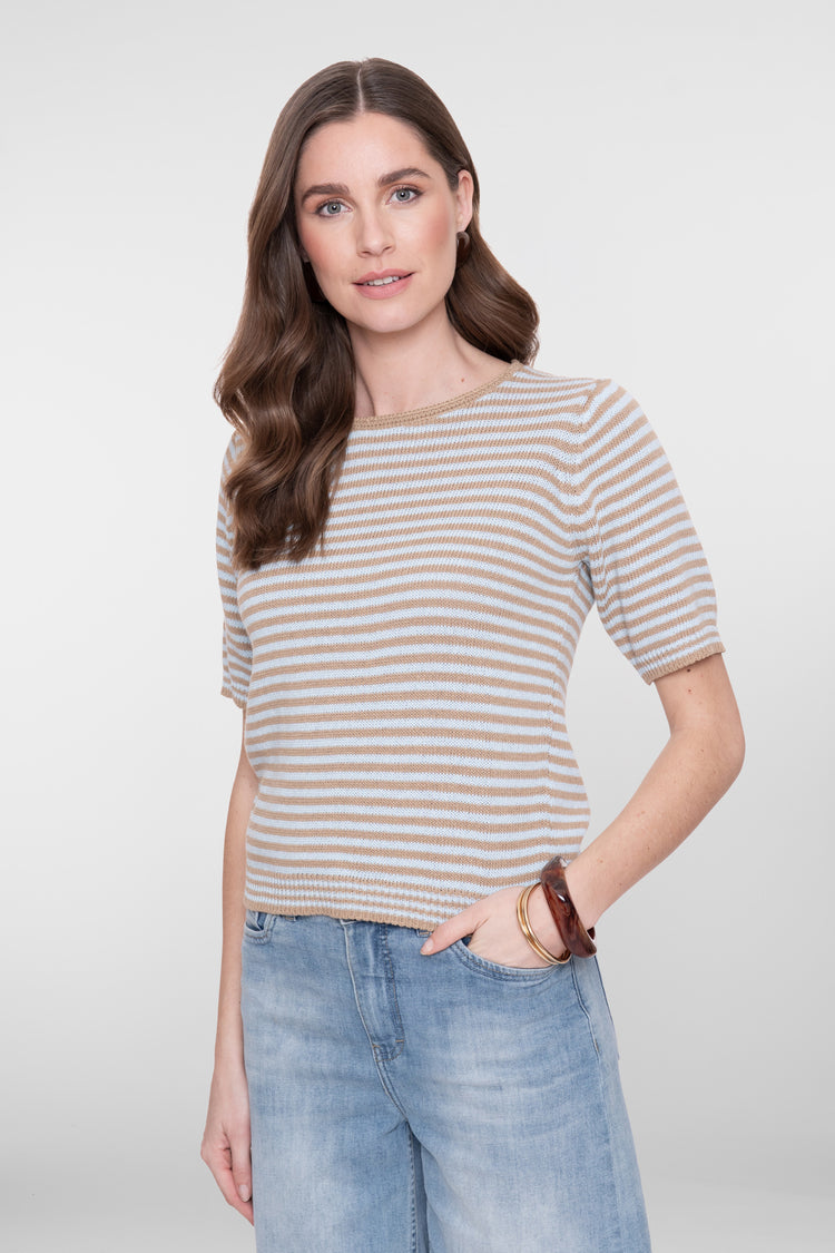 Geisha fijngebreide gestreepte pullover