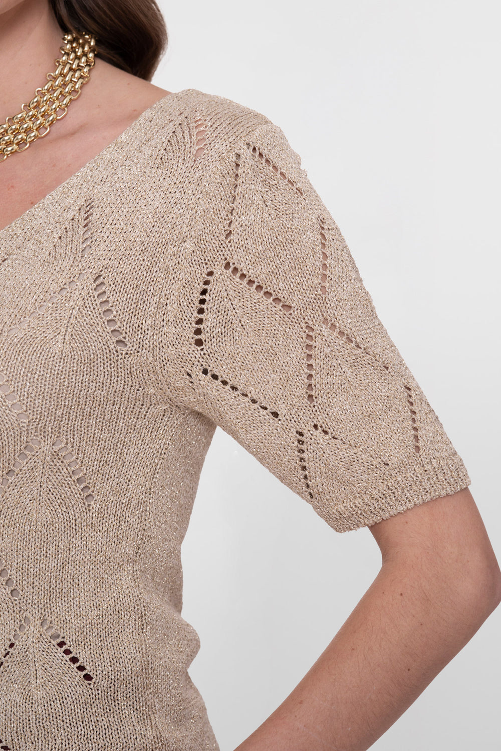 Geisha gouden lurex top