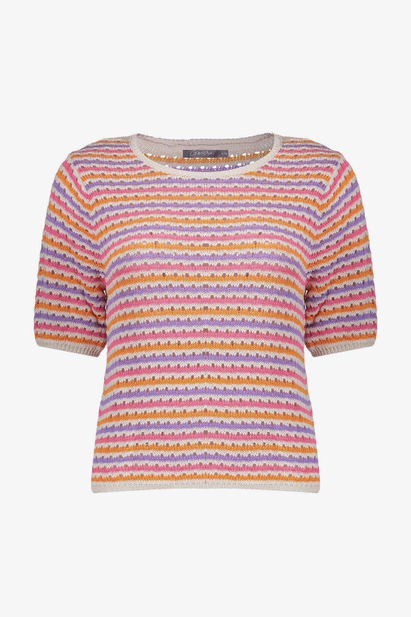Geisha kleurrijke ajour pullover