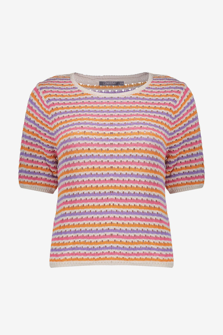 Geisha kleurrijke ajour pullover