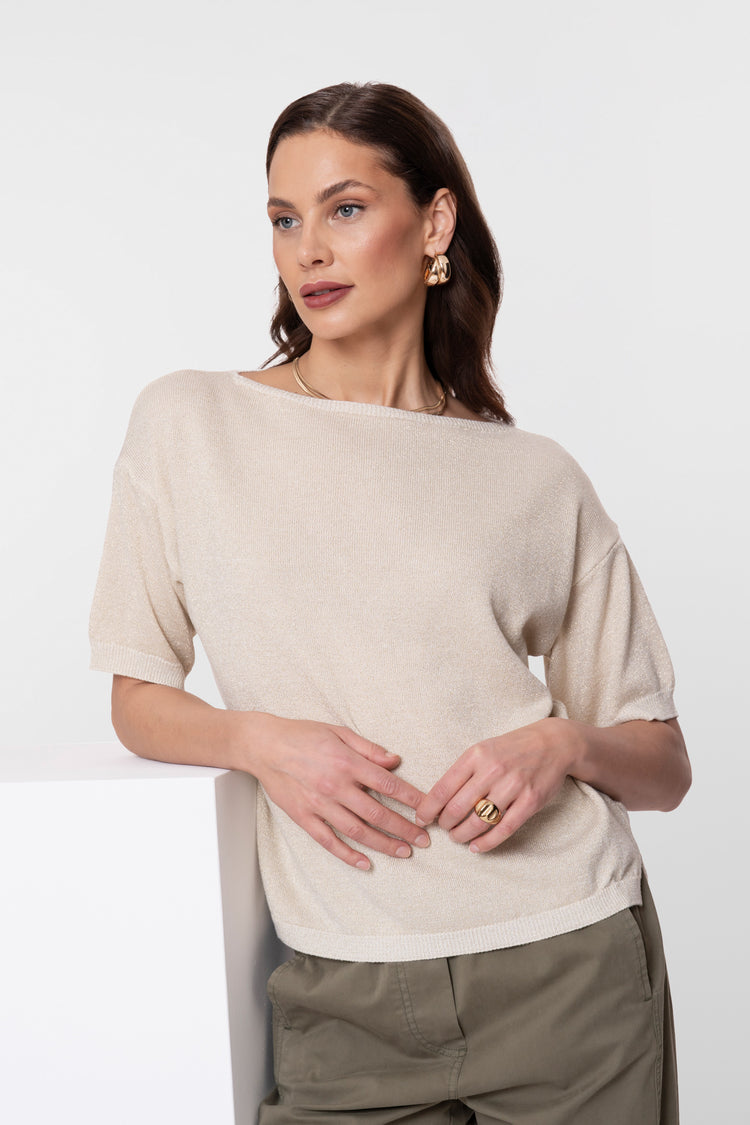 Geisha knit top met lurex