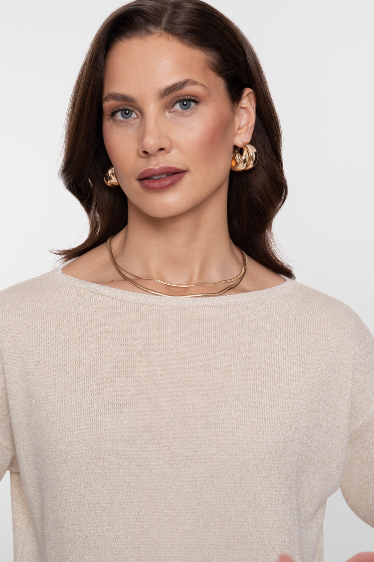 Geisha knit top met lurex