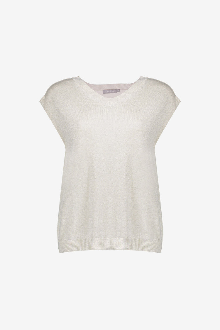 Geisha lurex top met V-hals