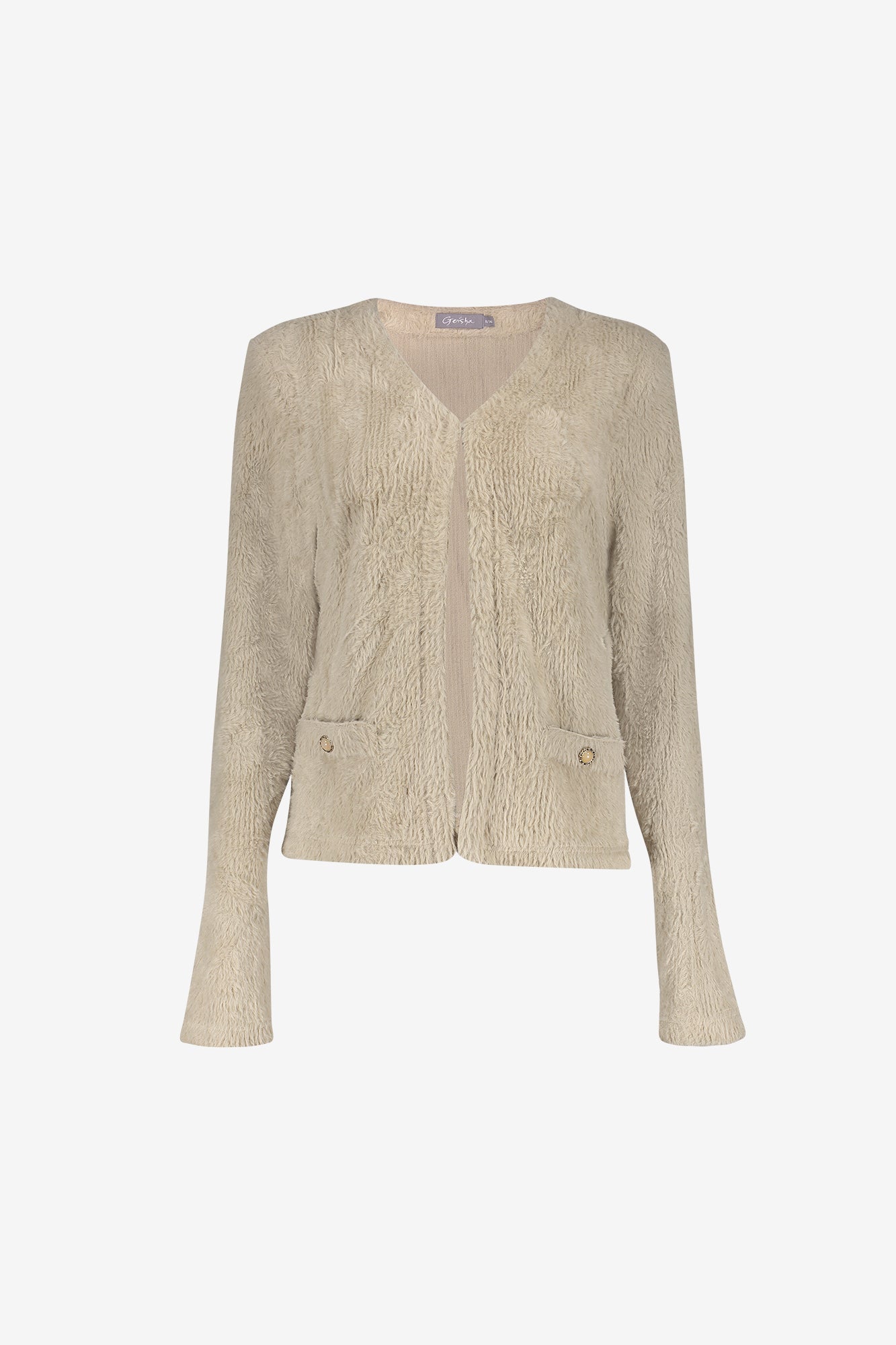 Geisha faux fur vest met zachte structuur
