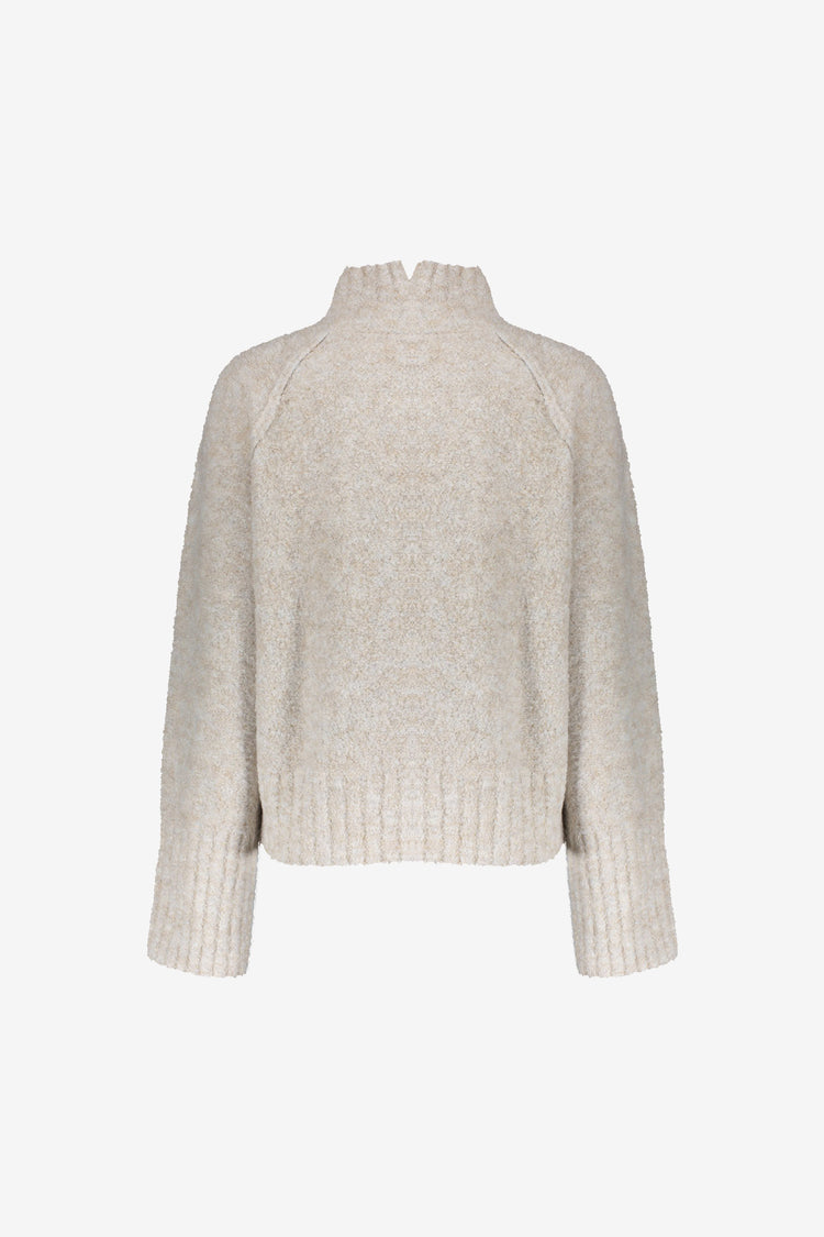 Geisha pullover met opstaande kraag en zachte structuur
