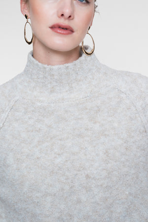 Geisha pullover met opstaande kraag en zachte structuur