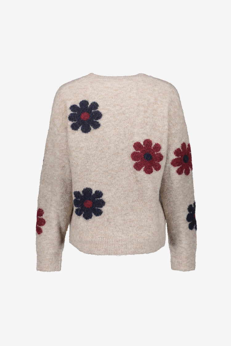 Geisha pullover met bloemdessin