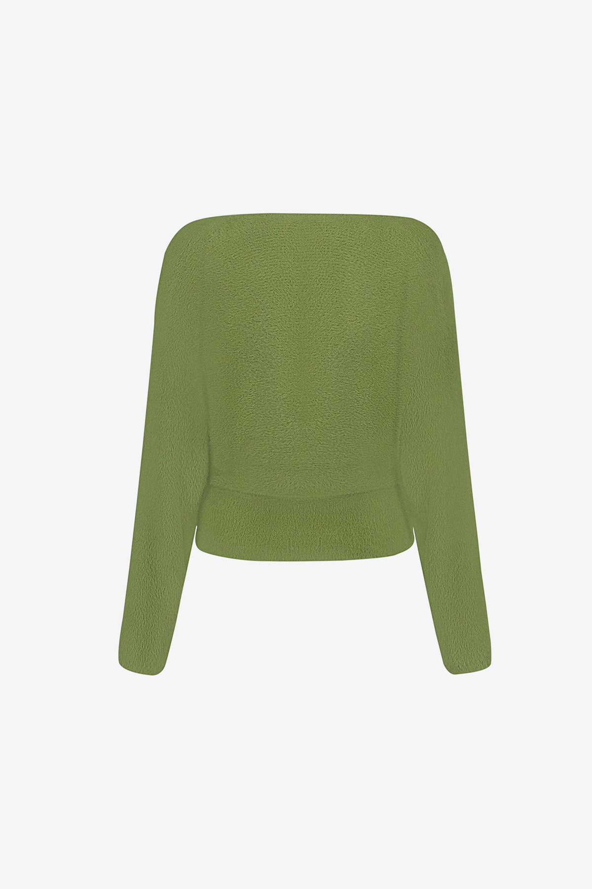 Geishe groene overslagtop met zachte structuur