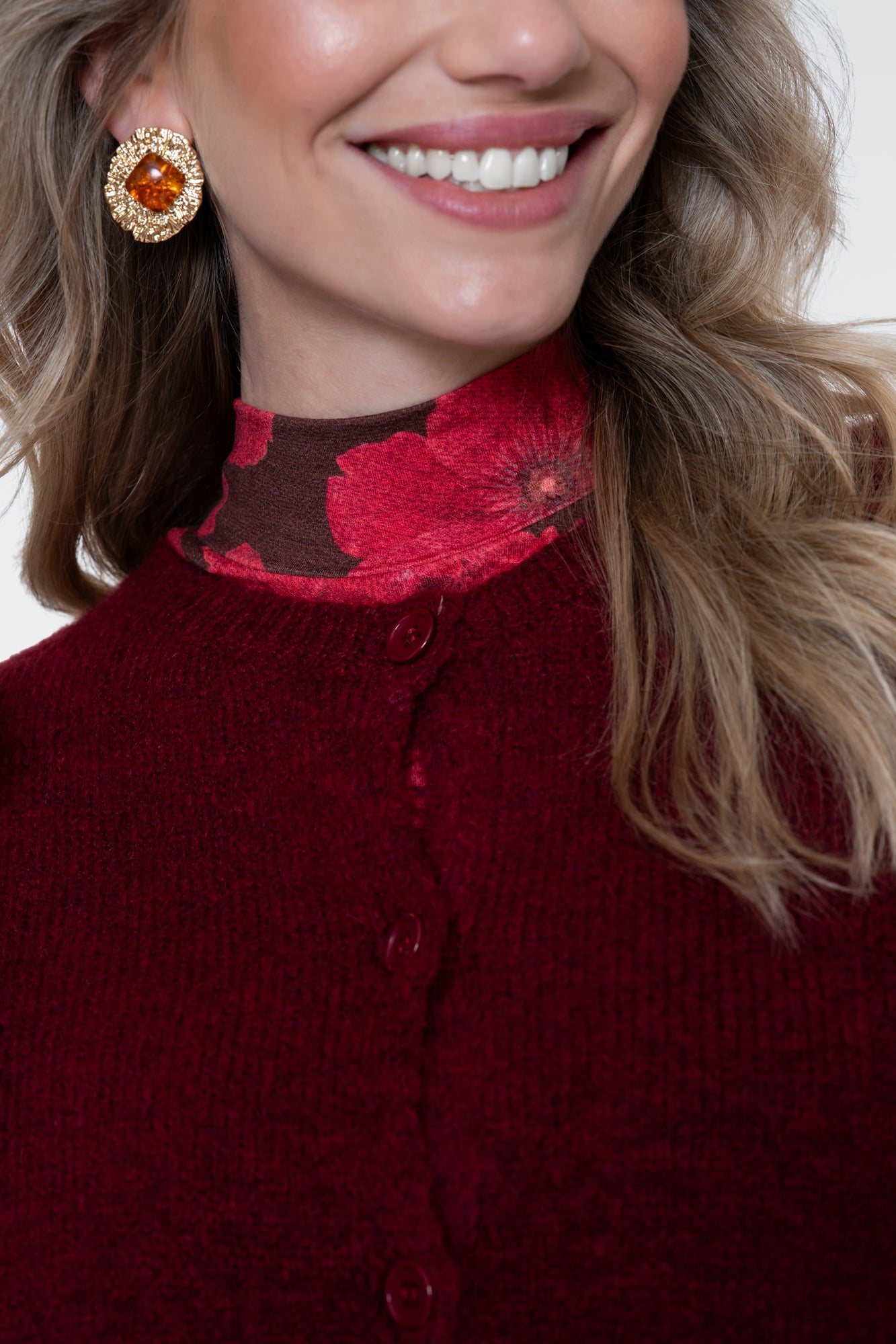 Geisha fijngebreid vest met ronde hals