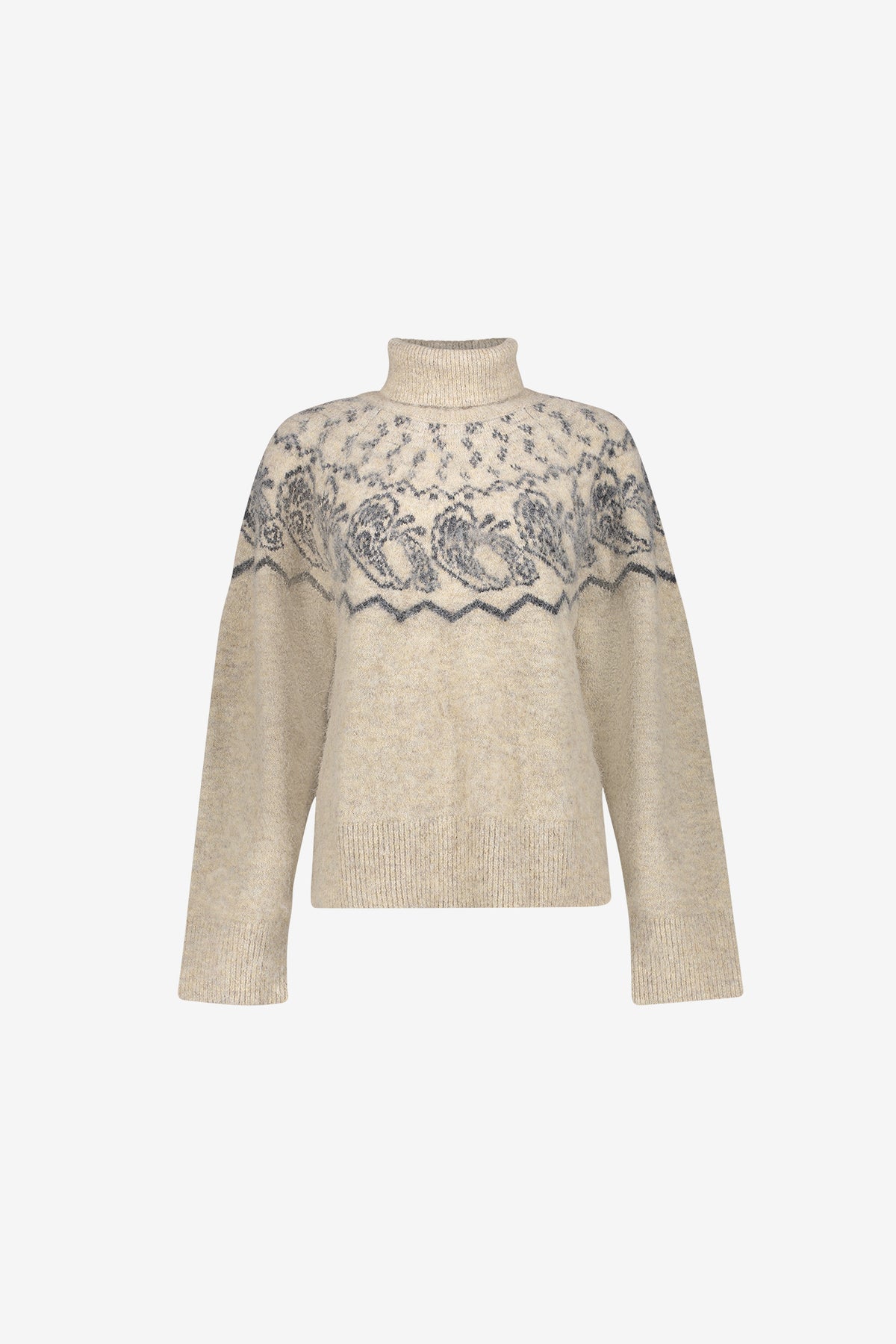 Geisha dames coltrui met Nordic print en hoge col