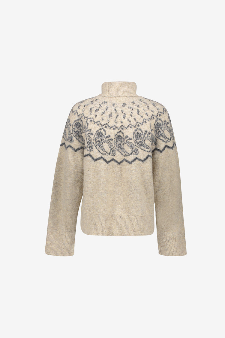 Geisha dames coltrui met Nordic print en hoge col