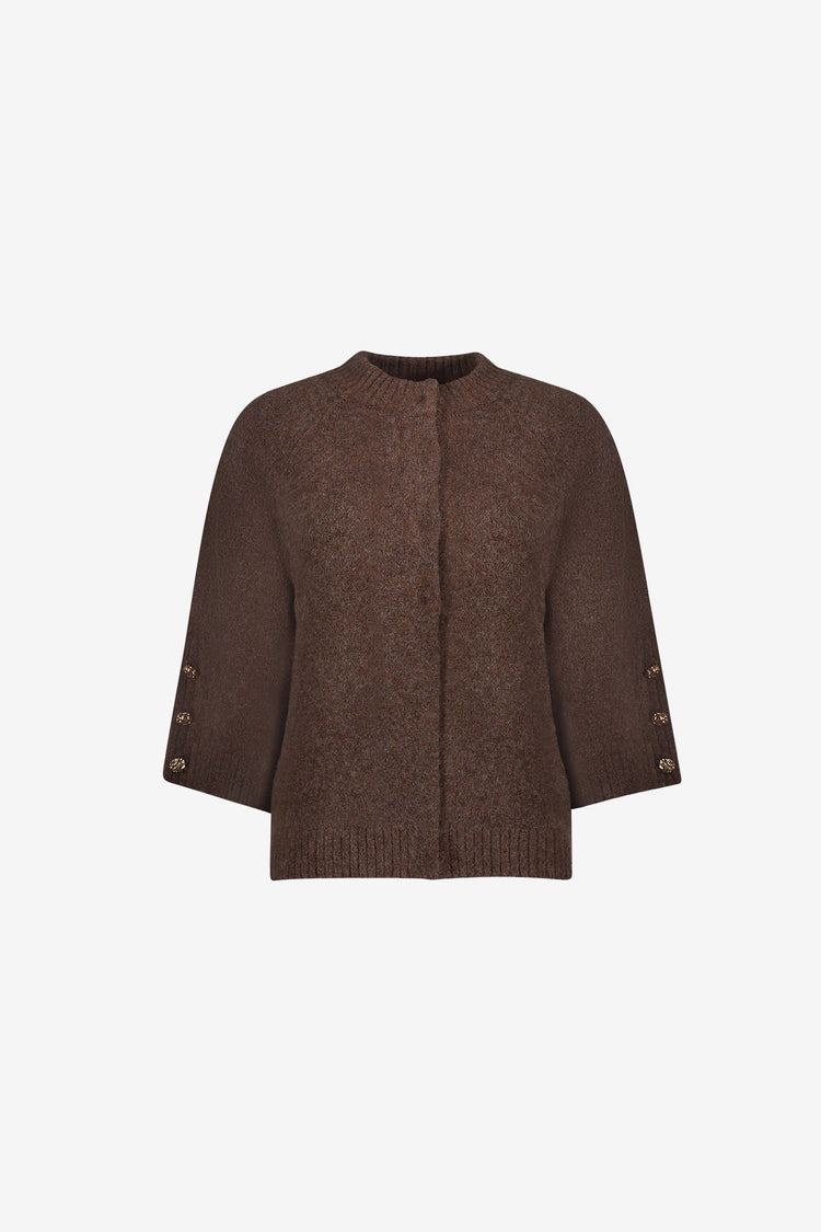 Geisha dames vest met 3/4 mouwen en goudkleurige knopen