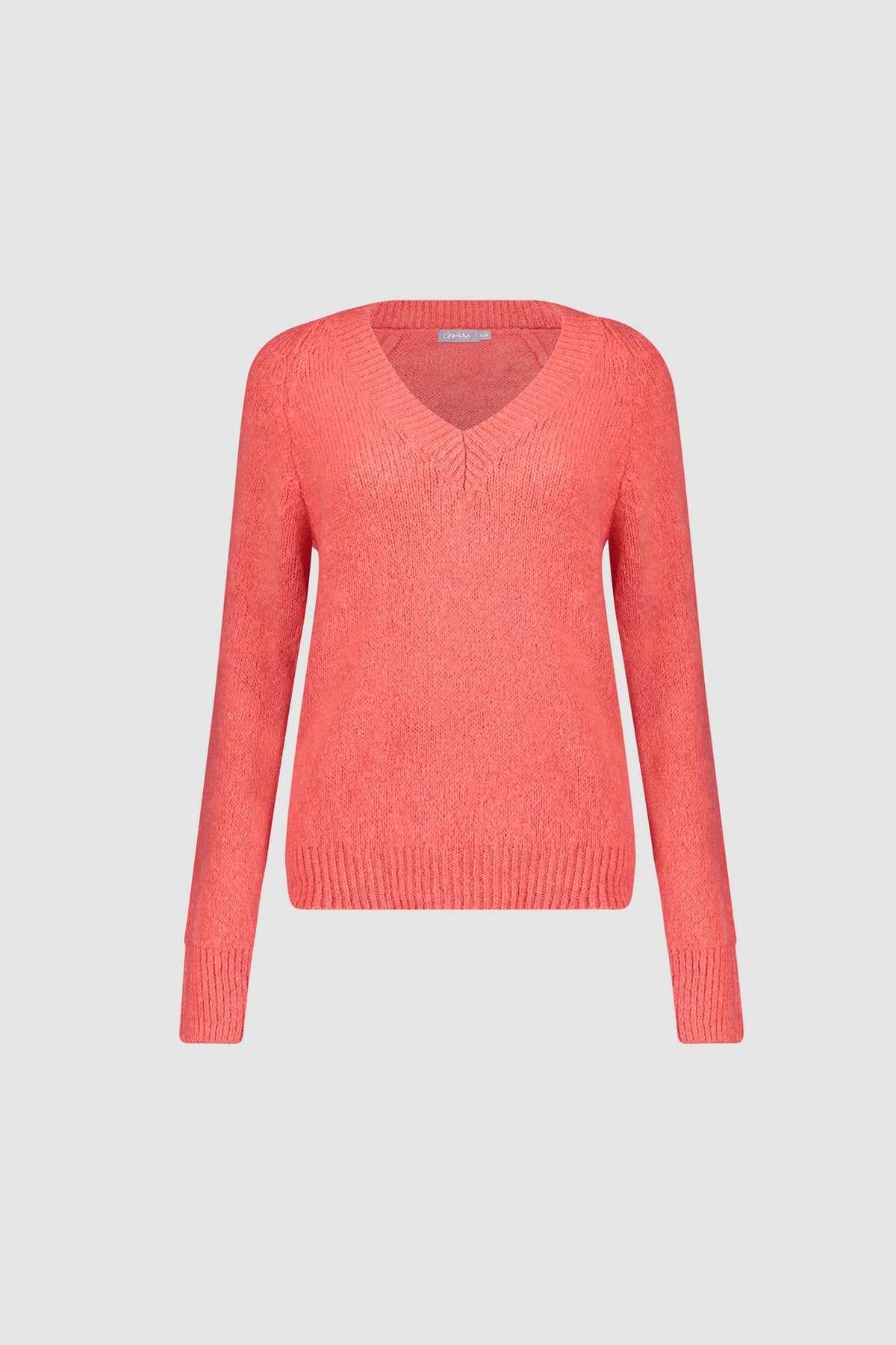 Geisha dames pullover met V-hals en korte boxy pasvorm