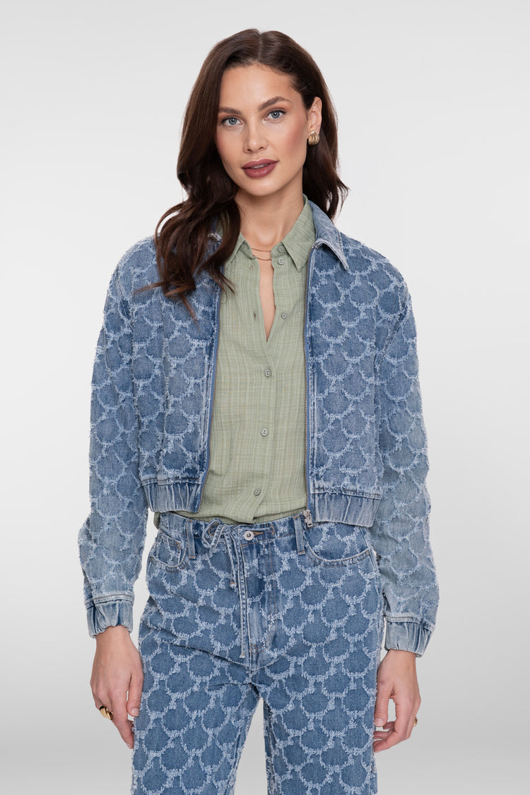 Geisha denim jacquard jacket