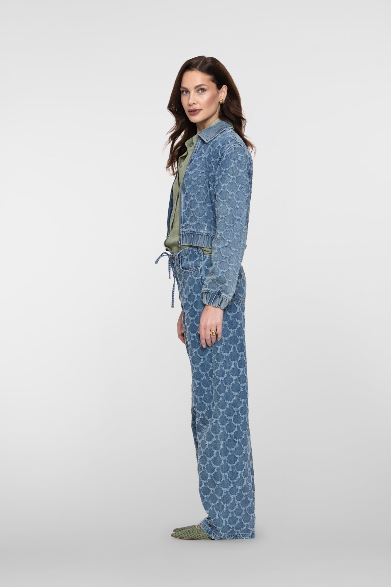 Geisha denim jacquard jacket