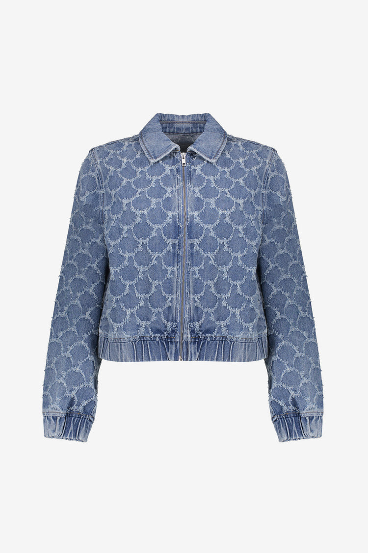 Geisha denim jacquard jacket