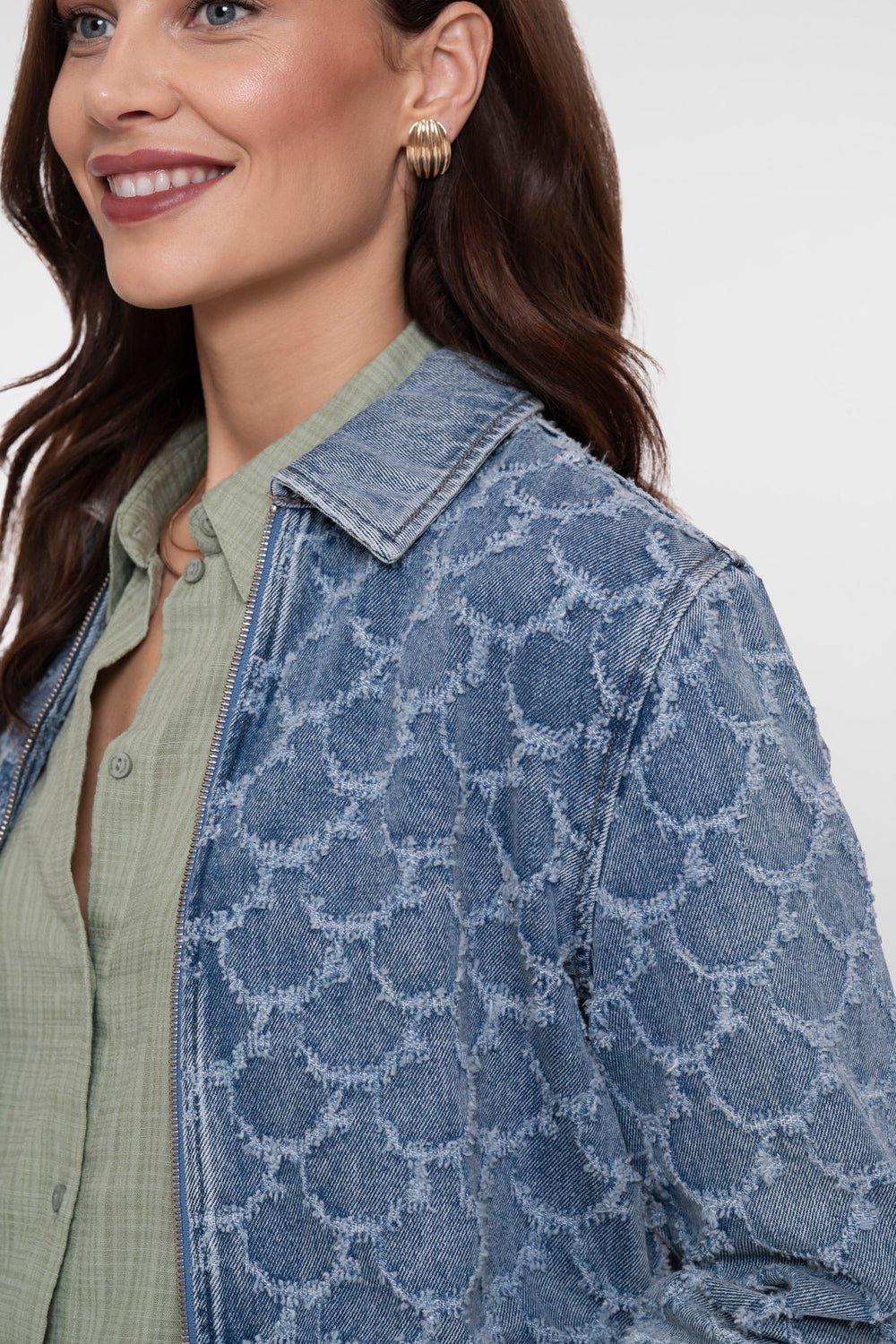 Geisha denim jacquard jacket