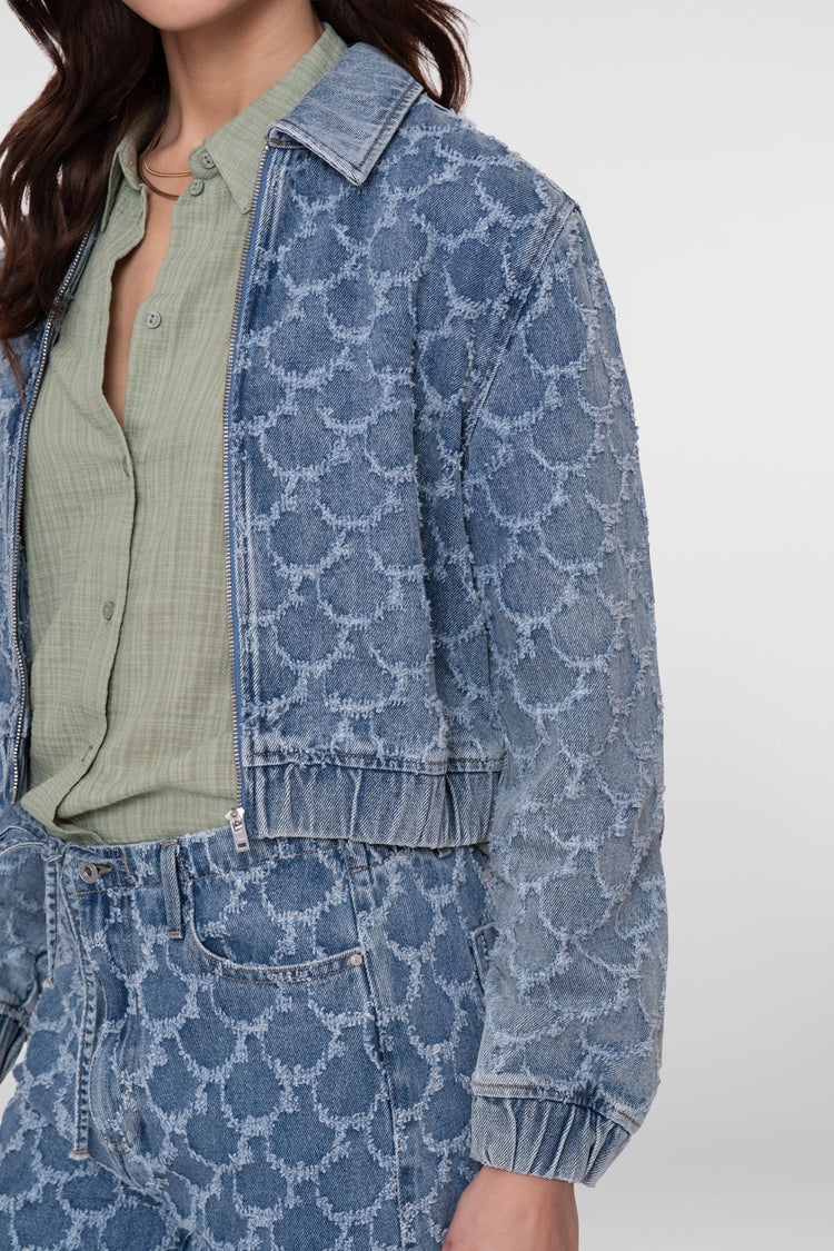 Geisha denim jacquard jacket