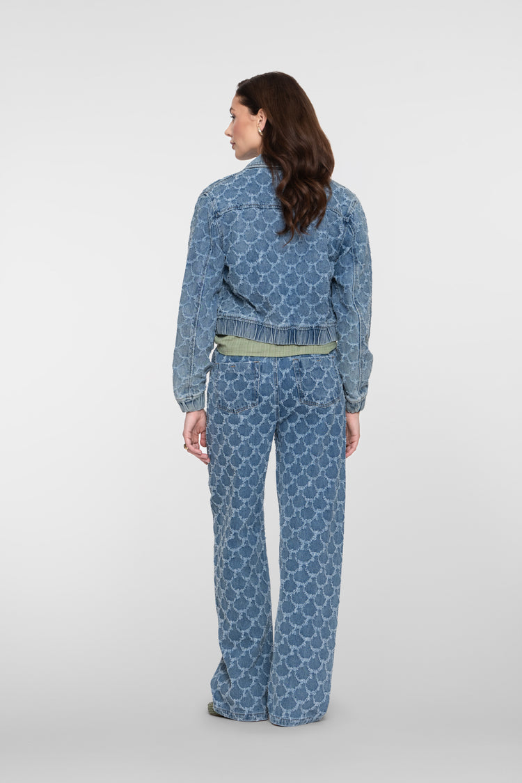 Geisha denim jacquard jacket