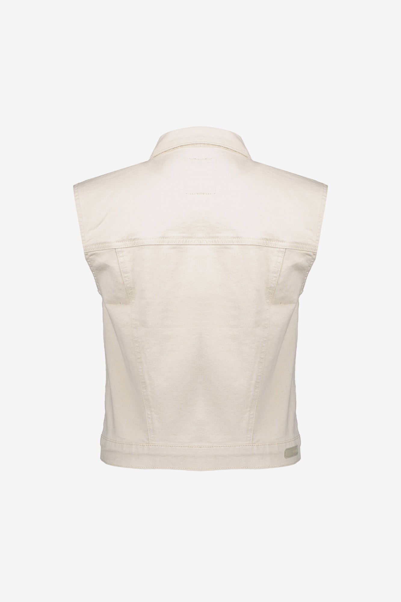 Geisha denim gilet met linnenmix