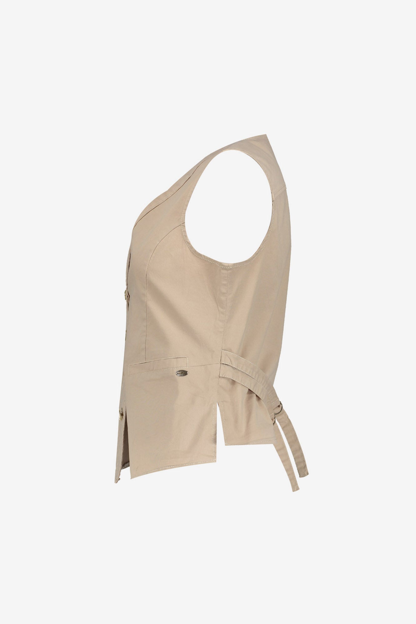 Geisha zandkleurige tailored gilet