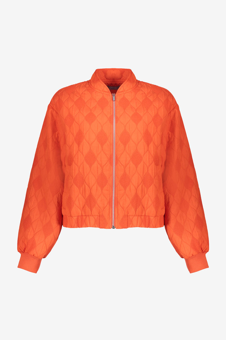 Geisha quilted jacket met rits