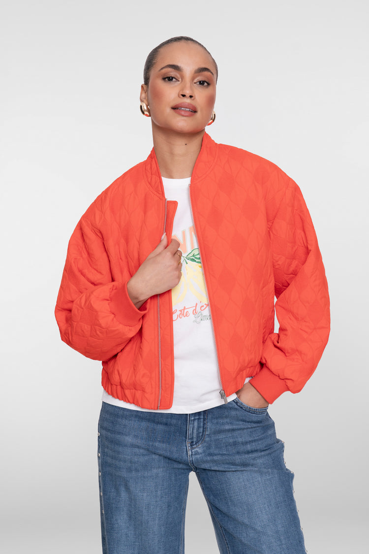 Geisha quilted jacket met rits