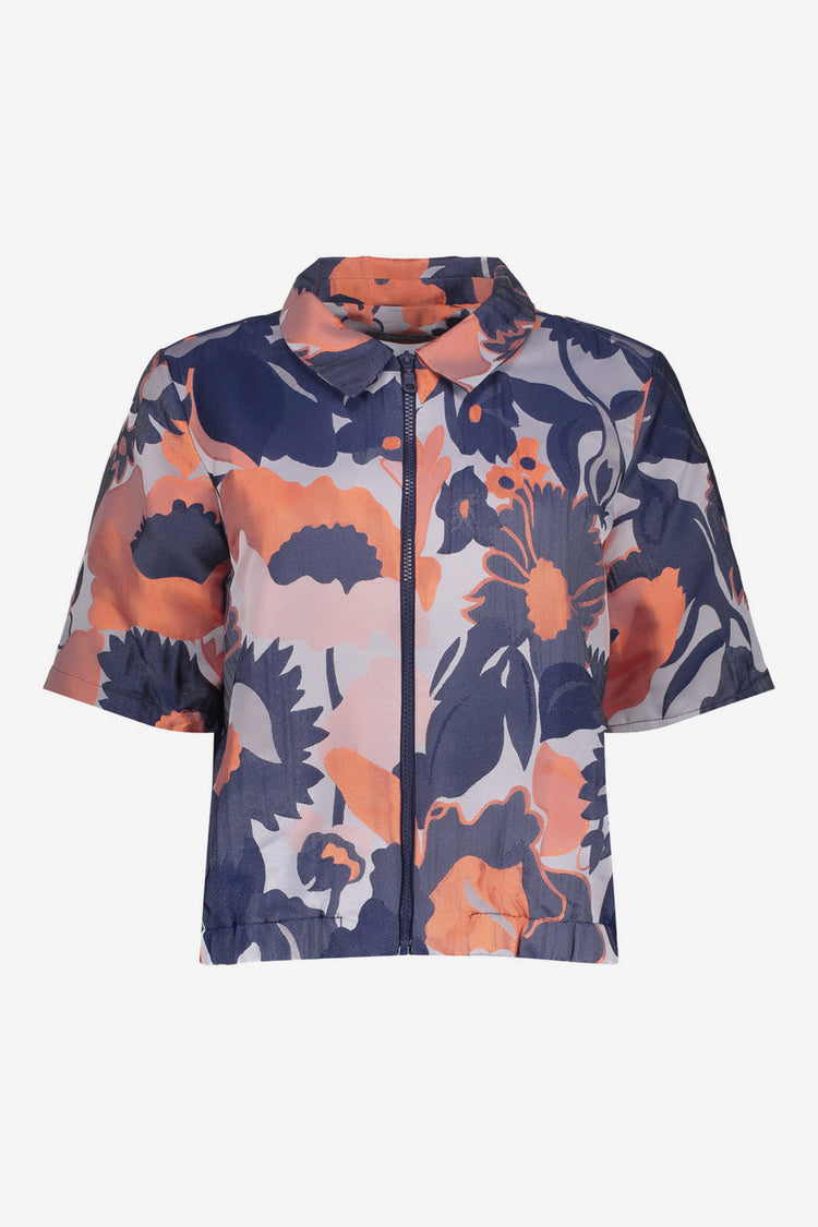 Jasje met grafische bloemprint