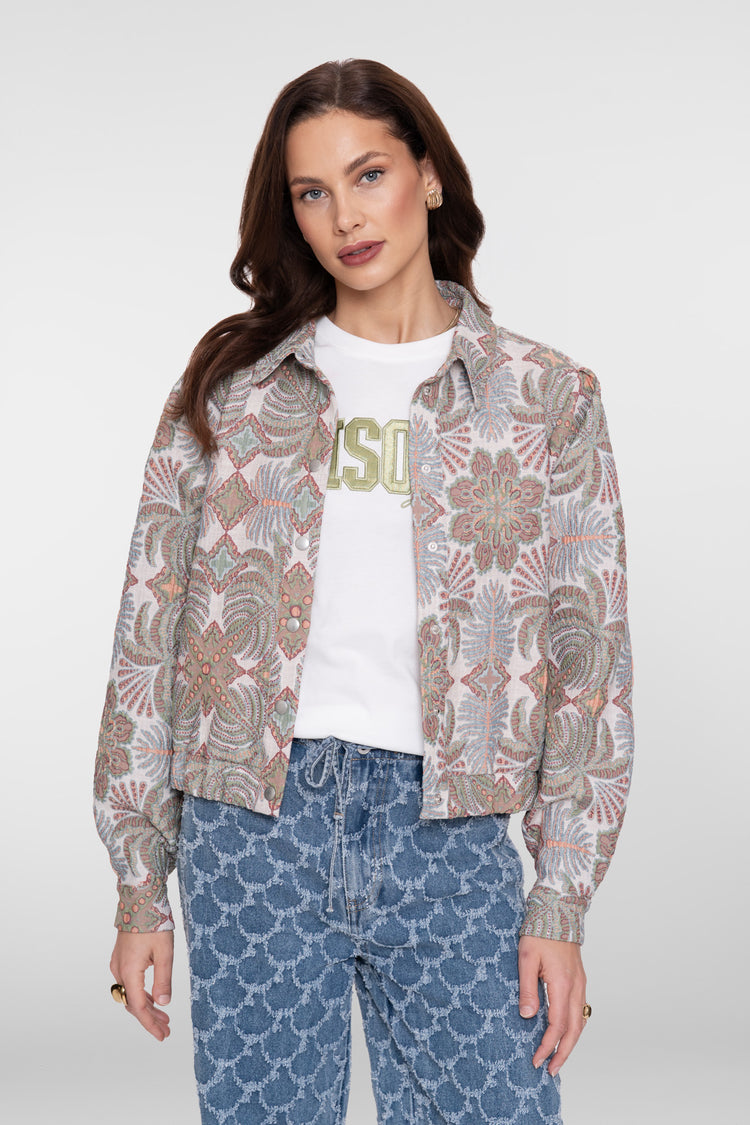 Geisha jasje met botanische print