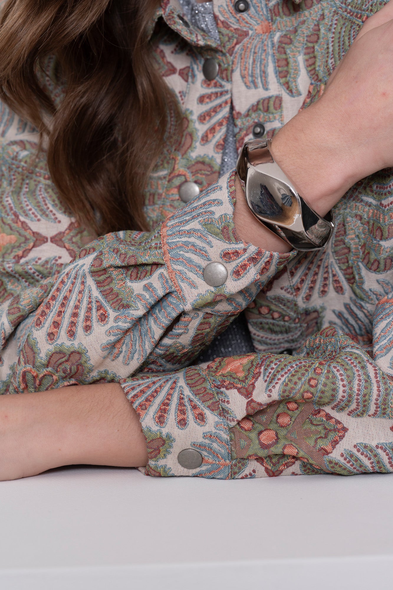 Geisha jasje met botanische print