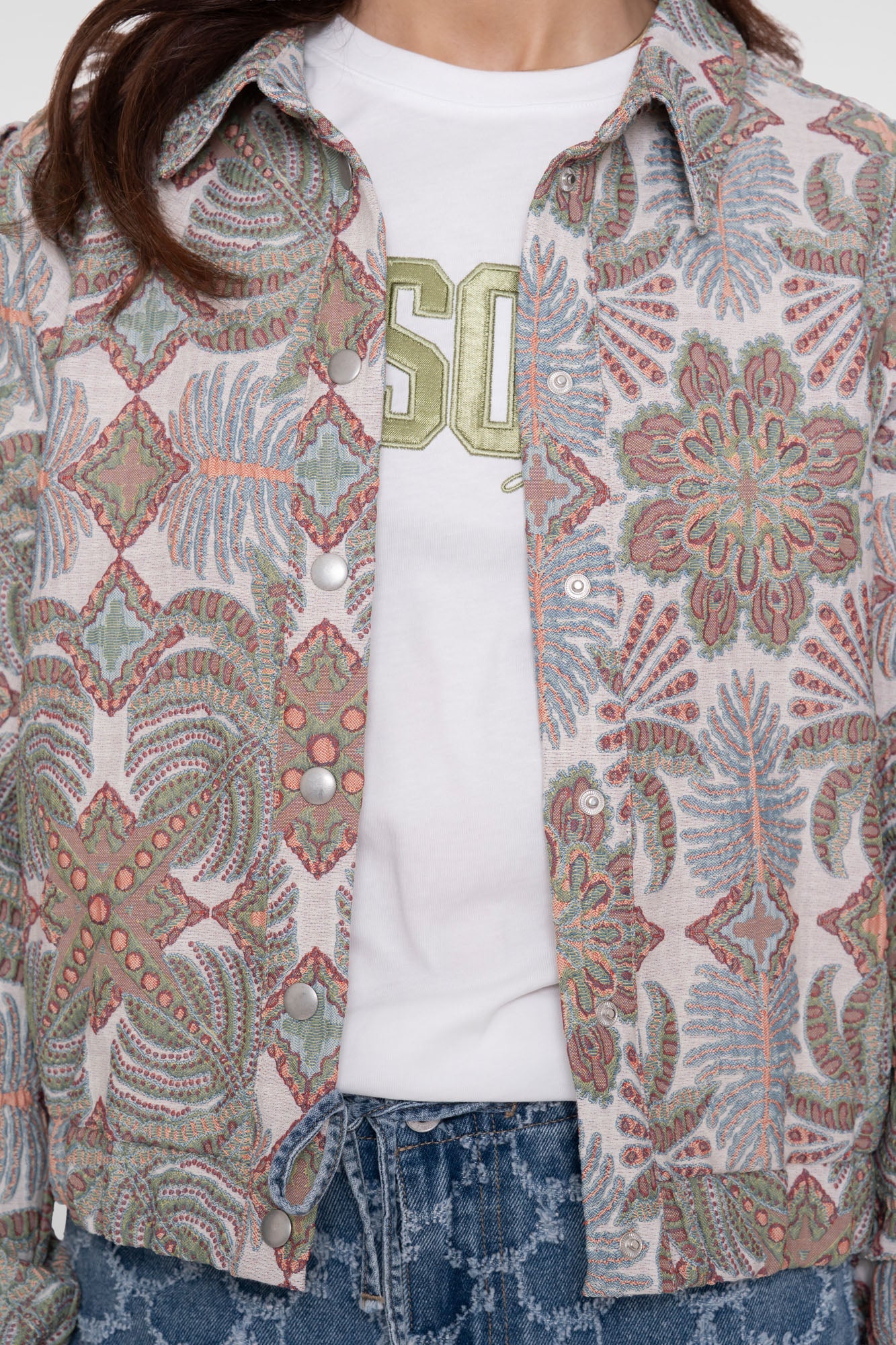 Geisha jasje met botanische print