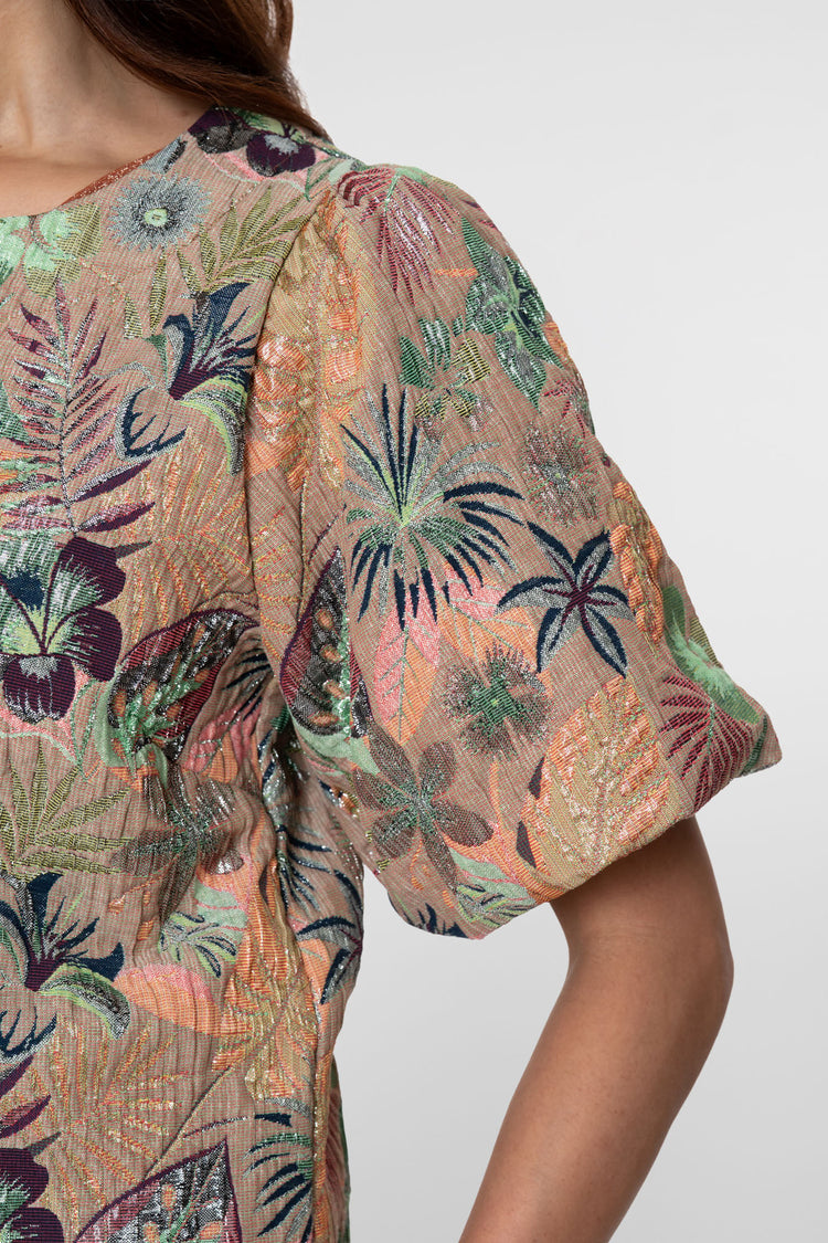 Geisha blouse met strikken en lurex