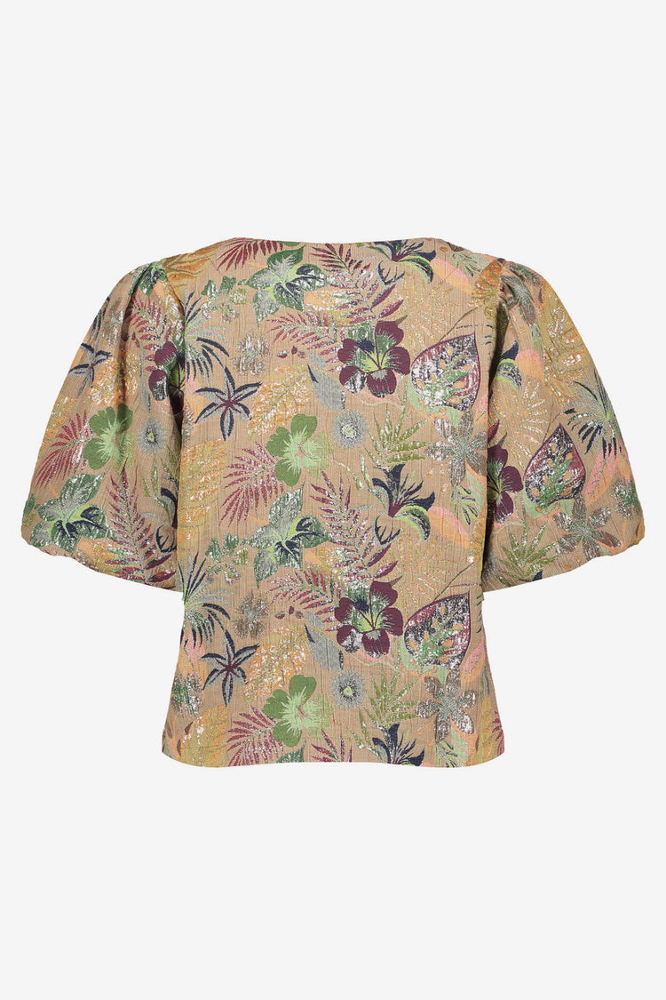 Geisha blouse met strikken en lurex