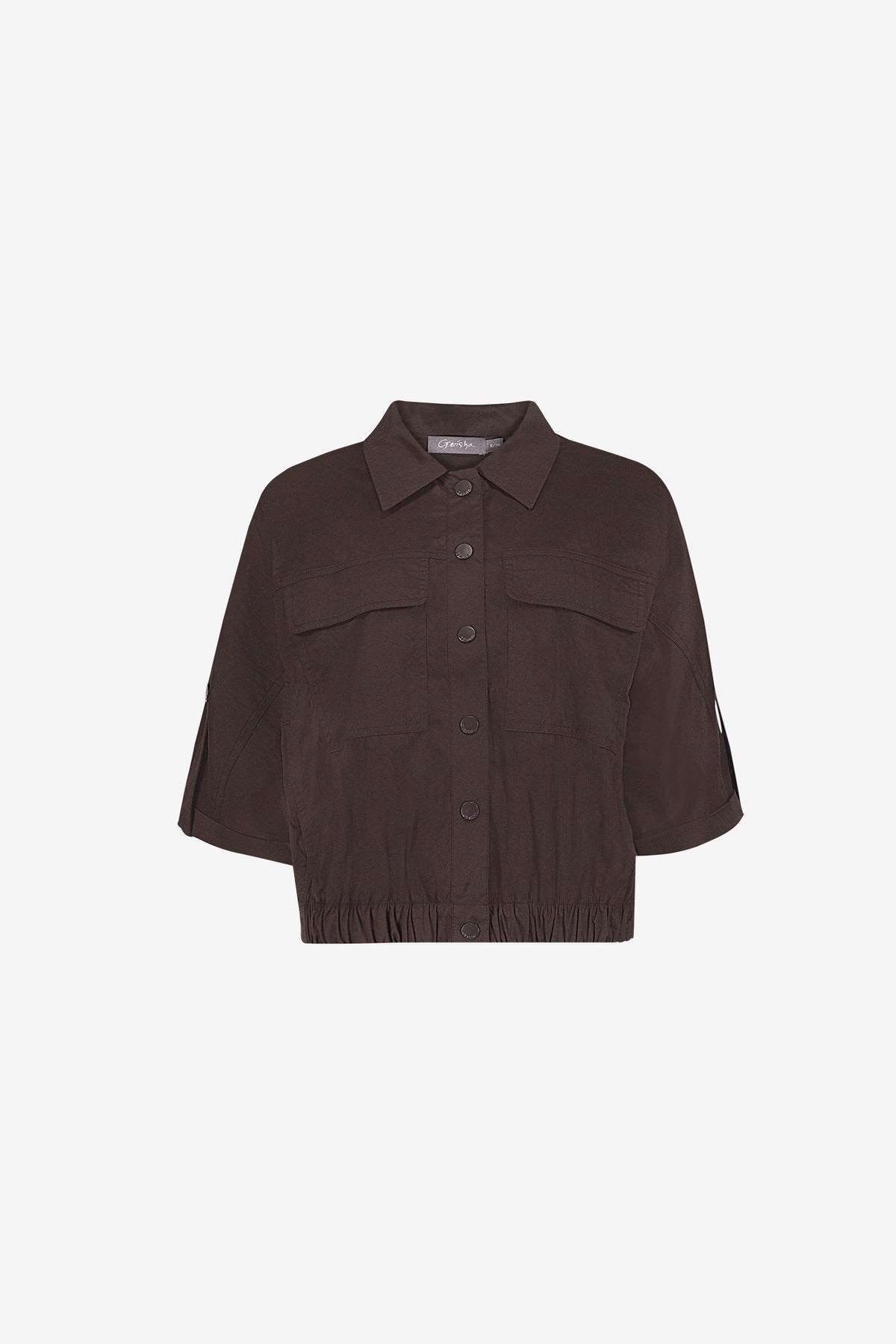 Geisha kort jack met utility details en soepele pasvorm