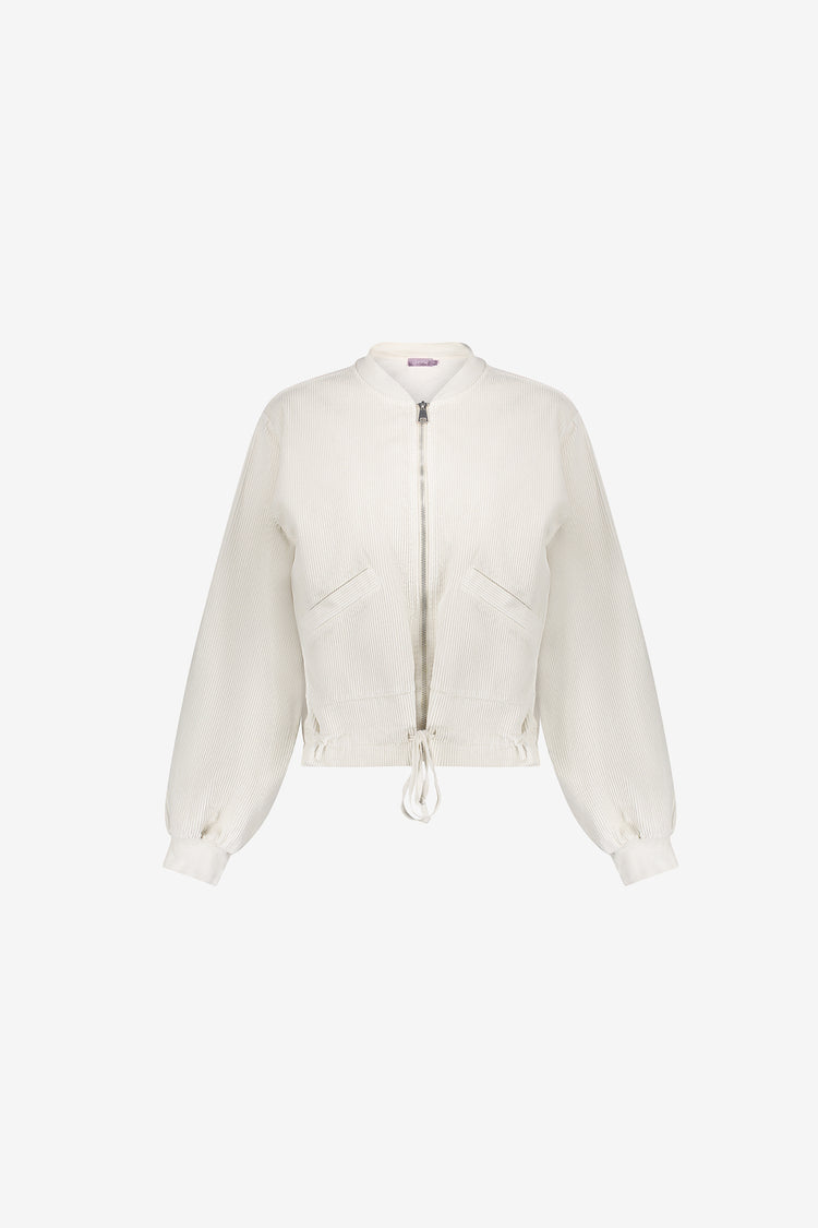 Jacket met rib cord