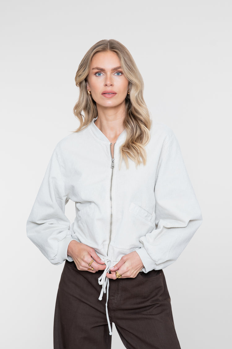 Jacket met rib cord
