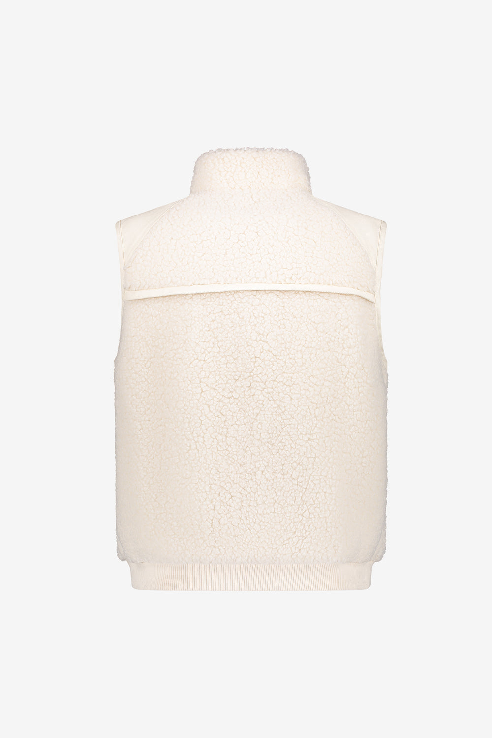 Geisha teddy bodywarmer met opstaande kraag