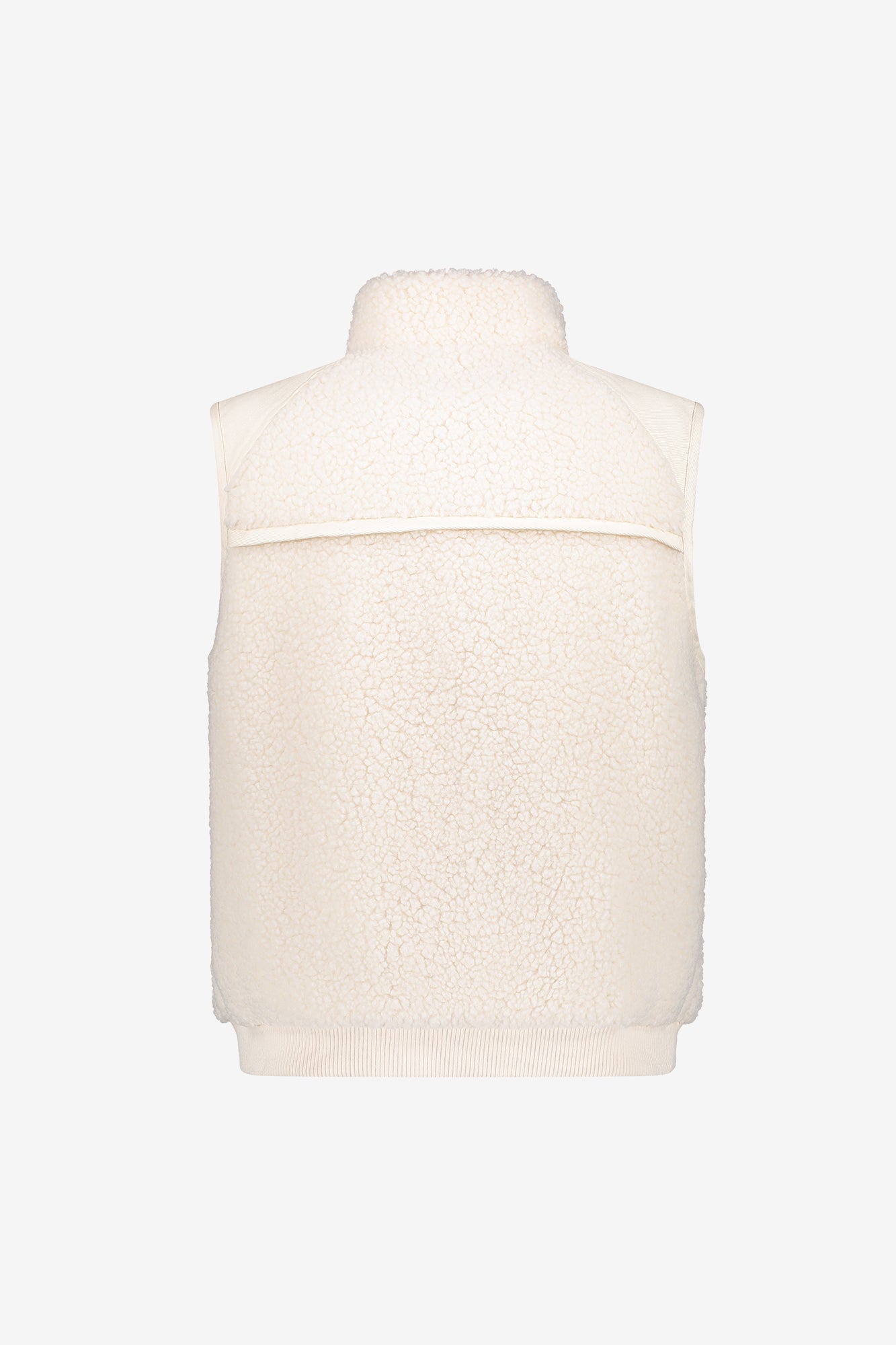 Geisha teddy bodywarmer met opstaande kraag