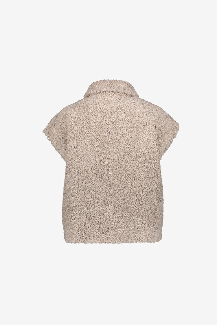 Geisha teddy gilet met kraag