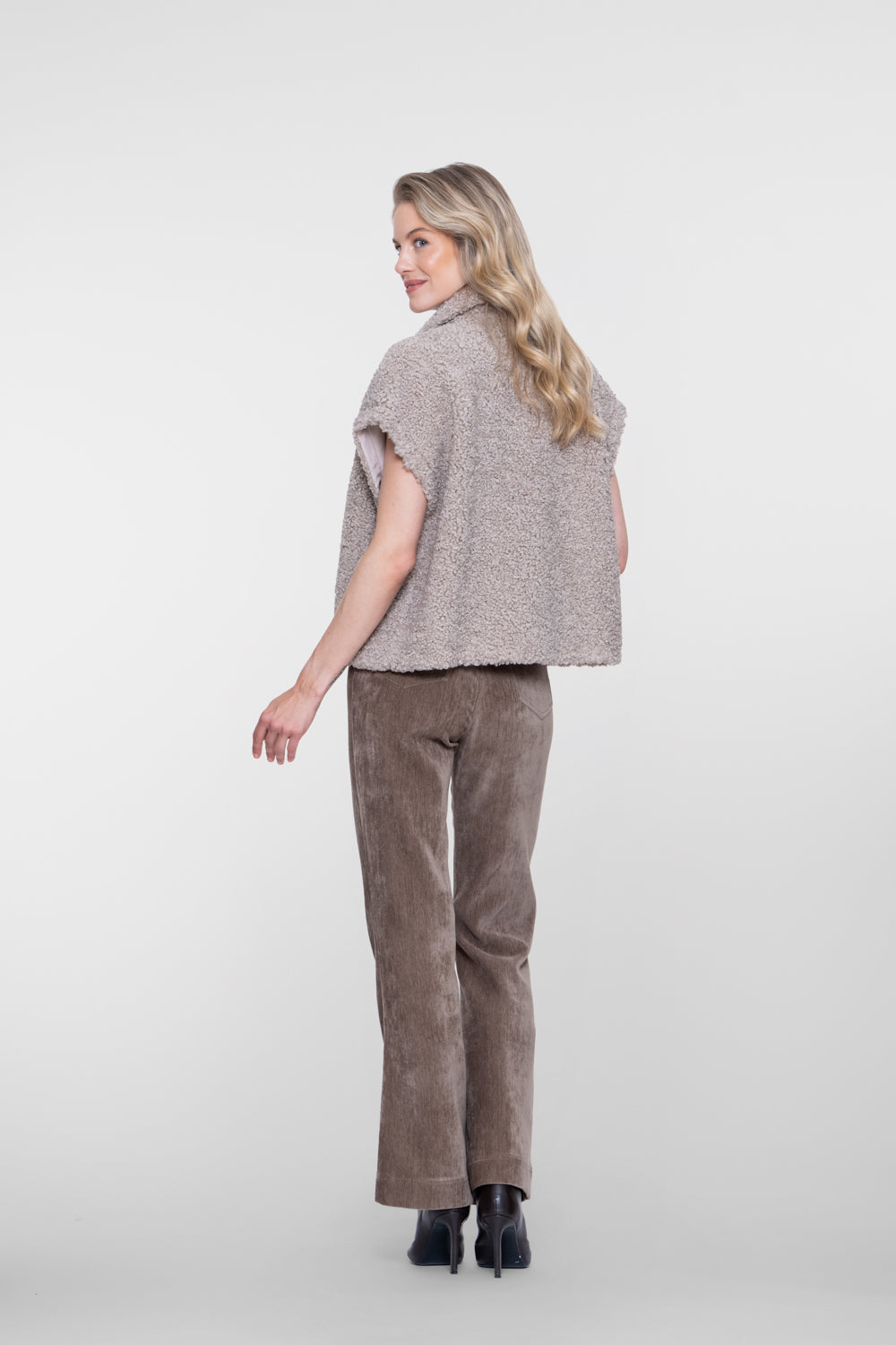 Geisha teddy gilet met kraag