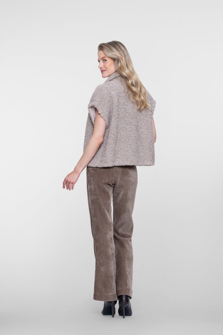 Geisha teddy gilet met kraag