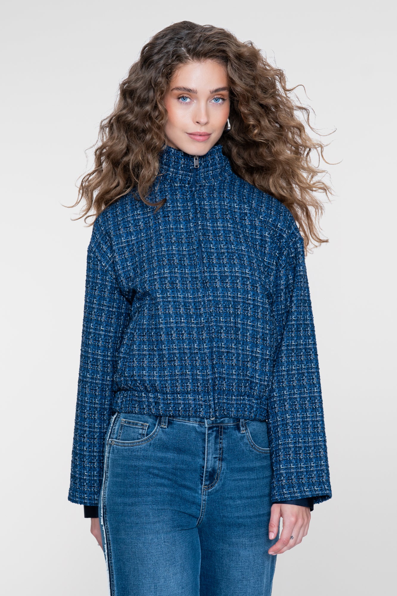Geisha tweed jasje met sportieve details