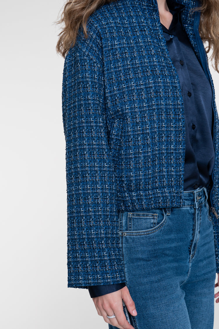 Geisha tweed jasje met sportieve details